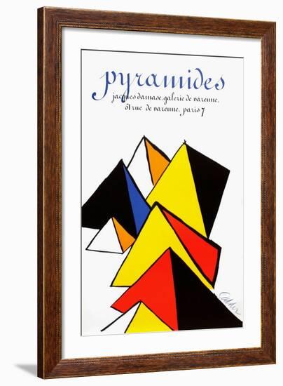 Expo 80 - Galerie Jacques Damase Pyramides-Alexander Calder-Framed Collectable Print