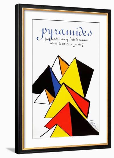 Expo 80 - Galerie Jacques Damase Pyramides-Alexander Calder-Framed Collectable Print