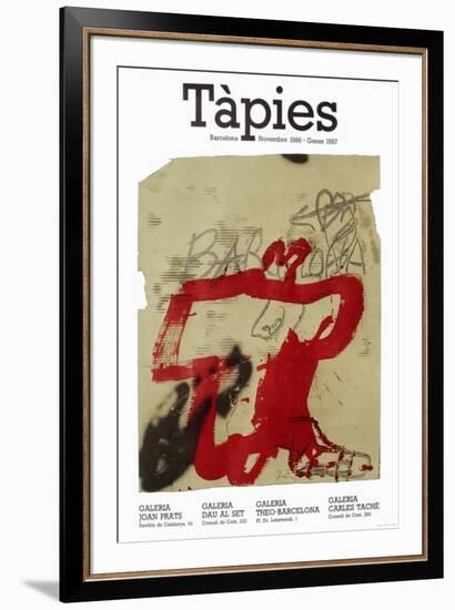 Expo 86 - Galeria Joan Prats-Antoni Tapies-Framed Premium Edition