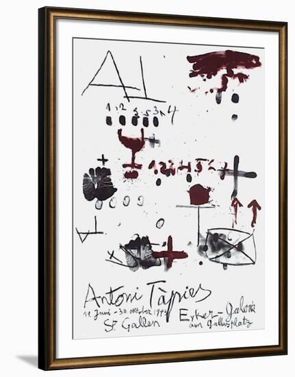 Expo Erker Galerie-Antoni Tapies-Framed Premium Edition