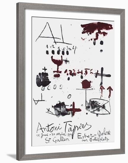 Expo Erker Galerie-Antoni Tapies-Framed Premium Edition