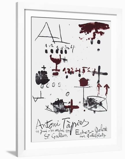 Expo Erker Galerie-Antoni Tapies-Framed Premium Edition