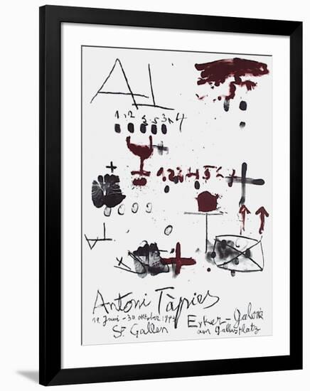 Expo Erker Galerie-Antoni Tapies-Framed Premium Edition