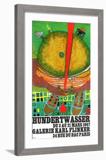 Expo Galerie Kark Finkler-Friedensreich Hundertwasser-Framed Premium Edition
