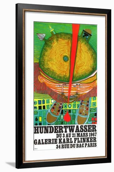 Expo Galerie Kark Finkler-Friedensreich Hundertwasser-Framed Premium Edition