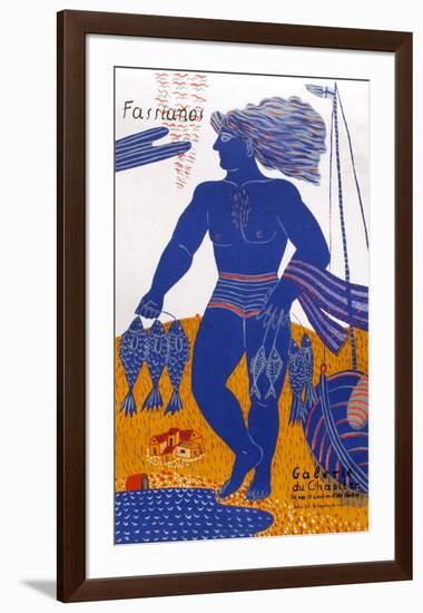 Expo Galerie Le Chapitre (Le Pêcheur)-Alexandre Fassianos-Framed Collectable Print