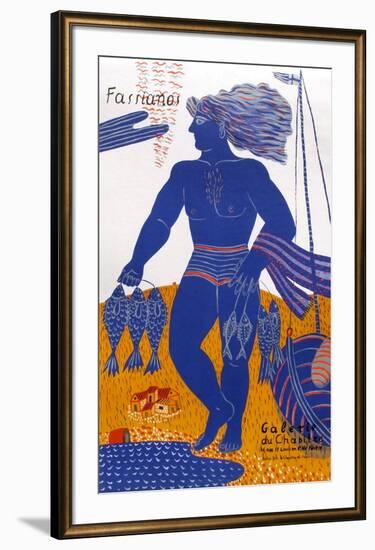 Expo Galerie Le Chapitre (Le Pêcheur)-Alexandre Fassianos-Framed Collectable Print