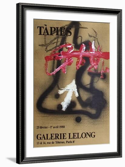 Expo Galerie Lelong 88-Antoni Tapies-Framed Collectable Print