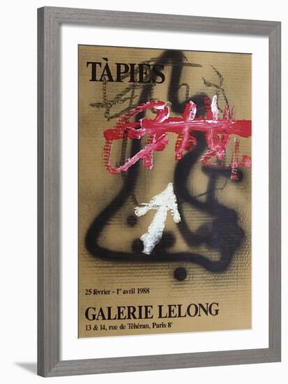 Expo Galerie Lelong 88-Antoni Tapies-Framed Collectable Print