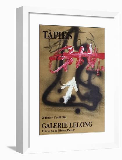 Expo Galerie Lelong 88-Antoni Tapies-Framed Collectable Print