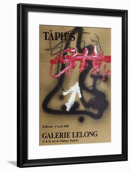 Expo Galerie Lelong 88-Antoni Tapies-Framed Collectable Print