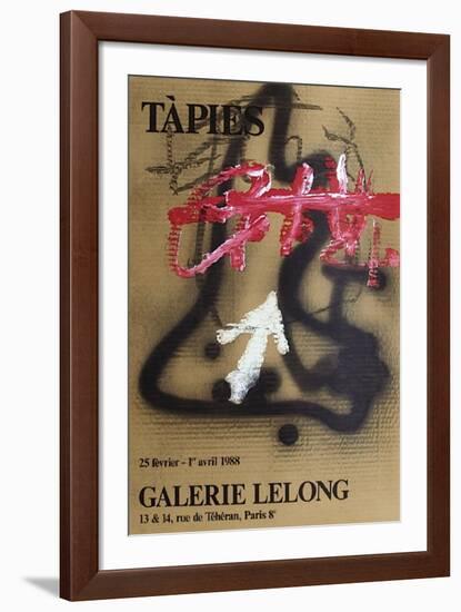 Expo Galerie Lelong 88-Antoni Tapies-Framed Collectable Print