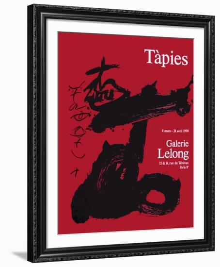 Expo Galerie Lelong 90-Antoni Tapies-Framed Collectable Print