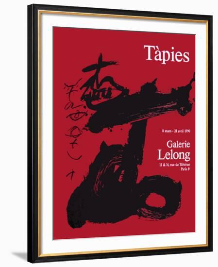 Expo Galerie Lelong 90-Antoni Tapies-Framed Collectable Print