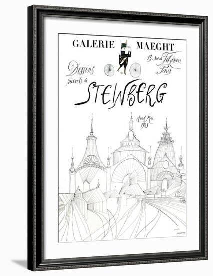 Expo Galerie Maeght-Saul Steinberg-Framed Collectable Print