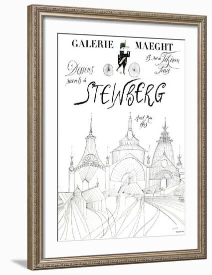 Expo Galerie Maeght-Saul Steinberg-Framed Collectable Print