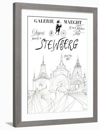 Expo Galerie Maeght-Saul Steinberg-Framed Collectable Print