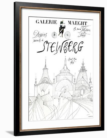 Expo Galerie Maeght-Saul Steinberg-Framed Collectable Print