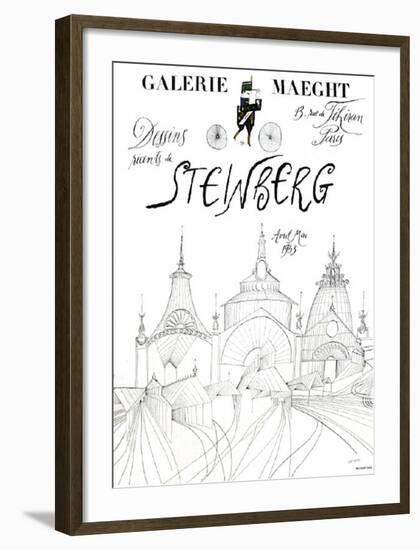 Expo Galerie Maeght-Saul Steinberg-Framed Collectable Print