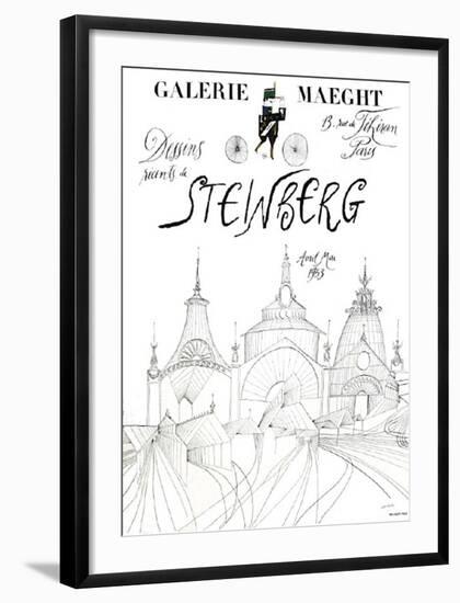 Expo Galerie Maeght-Saul Steinberg-Framed Collectable Print