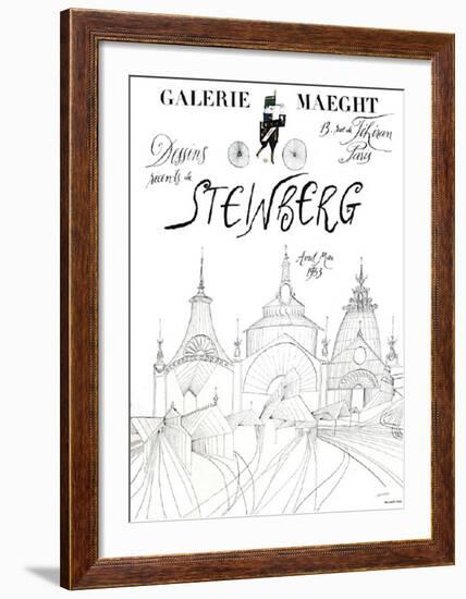 Expo Galerie Maeght-Saul Steinberg-Framed Collectable Print