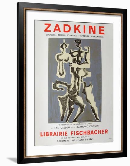 Expo Librairie Fischbacher-Ossip Zadkine-Framed Collectable Print