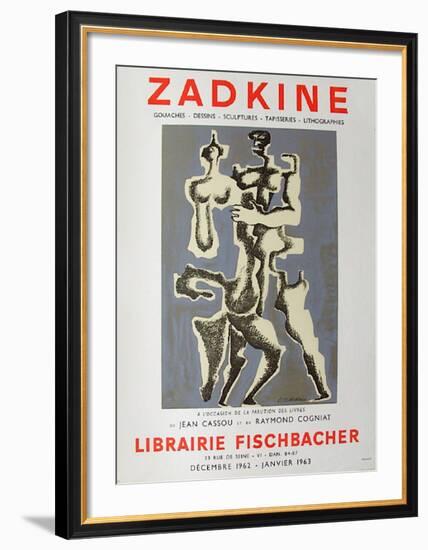 Expo Librairie Fischbacher-Ossip Zadkine-Framed Collectable Print