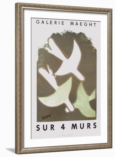 Expo Sur 4 Murs-Georges Braque-Framed Premium Edition