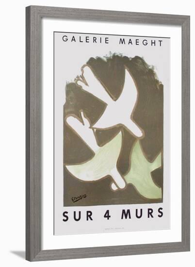 Expo Sur 4 Murs-Georges Braque-Framed Premium Edition