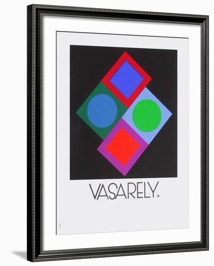 Expo Vasarely (affiche avant la lettre)-Victor Vasarely-Framed Collectable Print