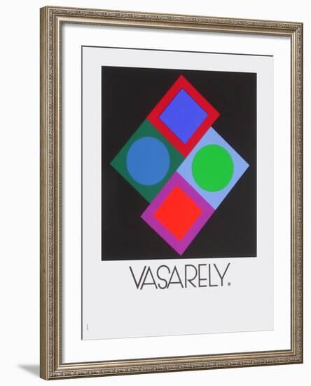 Expo Vasarely (affiche avant la lettre)-Victor Vasarely-Framed Collectable Print