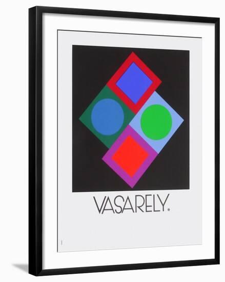 Expo Vasarely (affiche avant la lettre)-Victor Vasarely-Framed Collectable Print