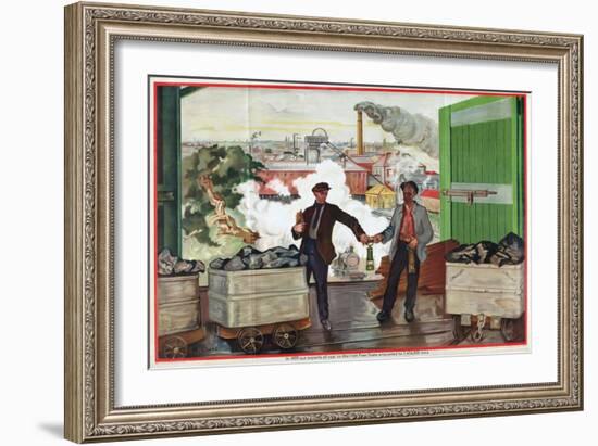 Exports of Coal to the Irish Free State, from the Series 'Irish Free State Imports'-Margaret Clarke-Framed Giclee Print