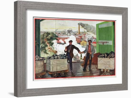 Exports of Coal to the Irish Free State, from the Series 'Irish Free State Imports'-Margaret Clarke-Framed Giclee Print