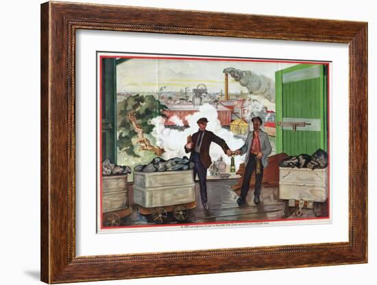 Exports of Coal to the Irish Free State, from the Series 'Irish Free State Imports'-Margaret Clarke-Framed Giclee Print