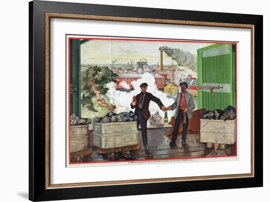 Exports of Coal to the Irish Free State, from the Series 'Irish Free State Imports'-Margaret Clarke-Framed Giclee Print