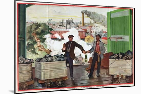 Exports of Coal to the Irish Free State, from the Series 'Irish Free State Imports'-Margaret Clarke-Mounted Giclee Print