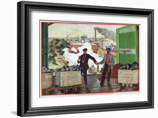 Exports of Coal to the Irish Free State, from the Series 'Irish Free State Imports'-Margaret Clarke-Framed Giclee Print