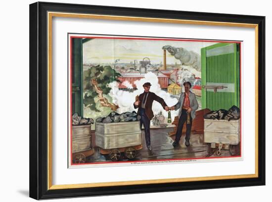 Exports of Coal to the Irish Free State, from the Series 'Irish Free State Imports'-Margaret Clarke-Framed Giclee Print