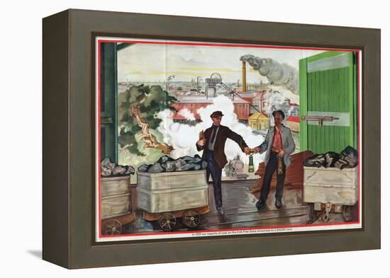 Exports of Coal to the Irish Free State, from the Series 'Irish Free State Imports'-Margaret Clarke-Framed Premier Image Canvas