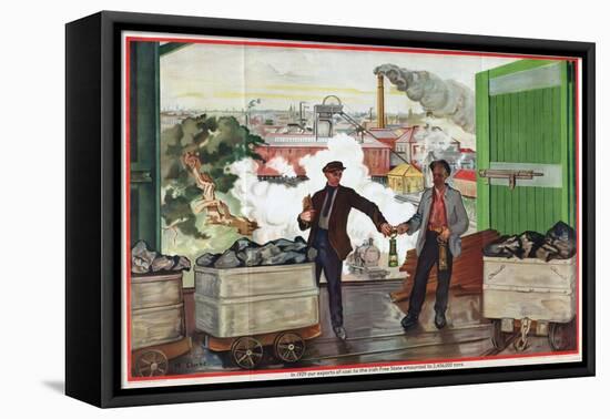 Exports of Coal to the Irish Free State, from the Series 'Irish Free State Imports'-Margaret Clarke-Framed Premier Image Canvas