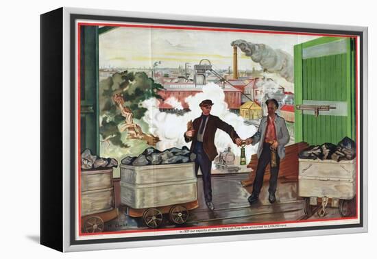 Exports of Coal to the Irish Free State, from the Series 'Irish Free State Imports'-Margaret Clarke-Framed Premier Image Canvas