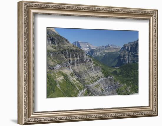 Exposed section of trail between Brown Pass and Hole in the Wall on Boulder Pass Trail, Glacier NP-Alan Majchrowicz-Framed Photographic Print