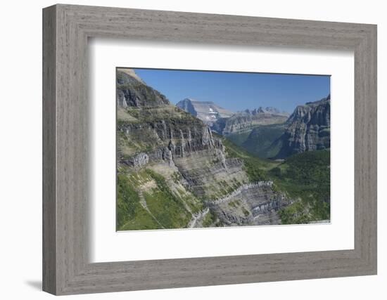 Exposed section of trail between Brown Pass and Hole in the Wall on Boulder Pass Trail, Glacier NP-Alan Majchrowicz-Framed Photographic Print