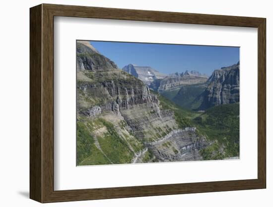 Exposed section of trail between Brown Pass and Hole in the Wall on Boulder Pass Trail, Glacier NP-Alan Majchrowicz-Framed Photographic Print