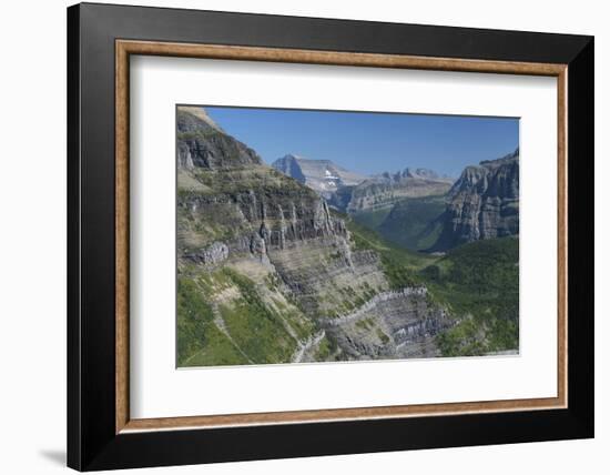 Exposed section of trail between Brown Pass and Hole in the Wall on Boulder Pass Trail, Glacier NP-Alan Majchrowicz-Framed Photographic Print