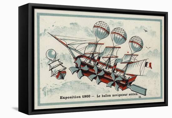 Exposition 1900 - Airship-null-Framed Premier Image Canvas