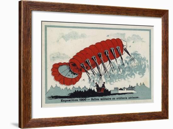 Exposition 1900 - Military Balloon or Aerial Artillery-null-Framed Giclee Print