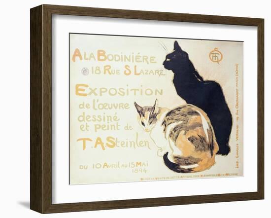 Exposition a La Bodiniere..., Poster Advertising an Exhibition of New Work, 1894-Théophile Alexandre Steinlen-Framed Giclee Print