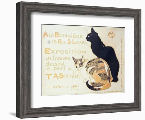 Exposition a La Bodiniere..., Poster Advertising an Exhibition of New Work, 1894-Théophile Alexandre Steinlen-Framed Giclee Print